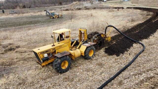 Mueller Trenching tiling machine.